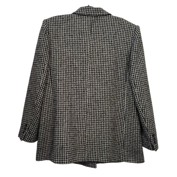 Vintage Sasson Houndstooth Power Blazer Double Breasted Structured Jacket - Picture 8 of 15